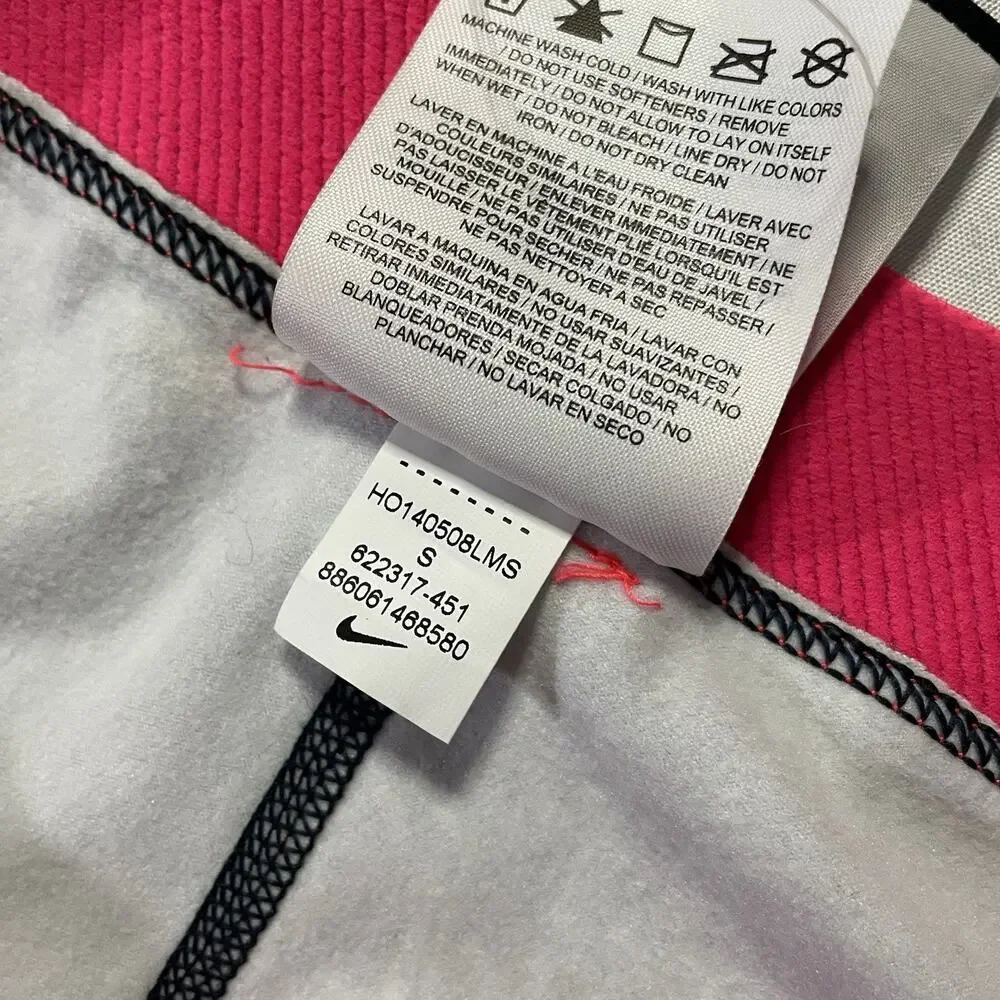 Nike‎ Pro Hyperwarm Women’s S Leggings Purple Geometric Nordic Print Pink Waist